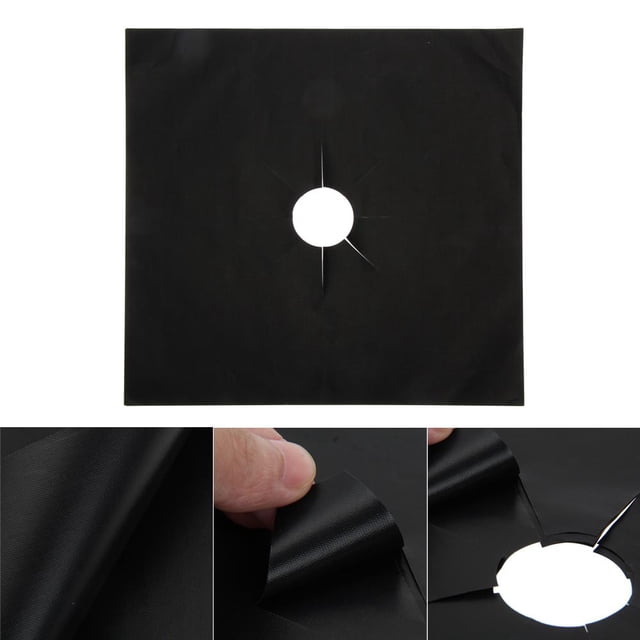 4 Uds. De papel para barbacoa almohadilla antiadherente para cocinar papel limpio herramienta de cocina (negro Sywqhk Libre de BPA