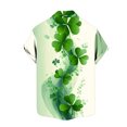 thumbnail image 4 of cllios Happy St Patricks Day Mens Hawaiian Shirts Big and Tall Button Down Shirt Irish Shamrock Lucky Tee Tops Short Sleeve Summer Beach Aloha Party Top, 4 of 4
