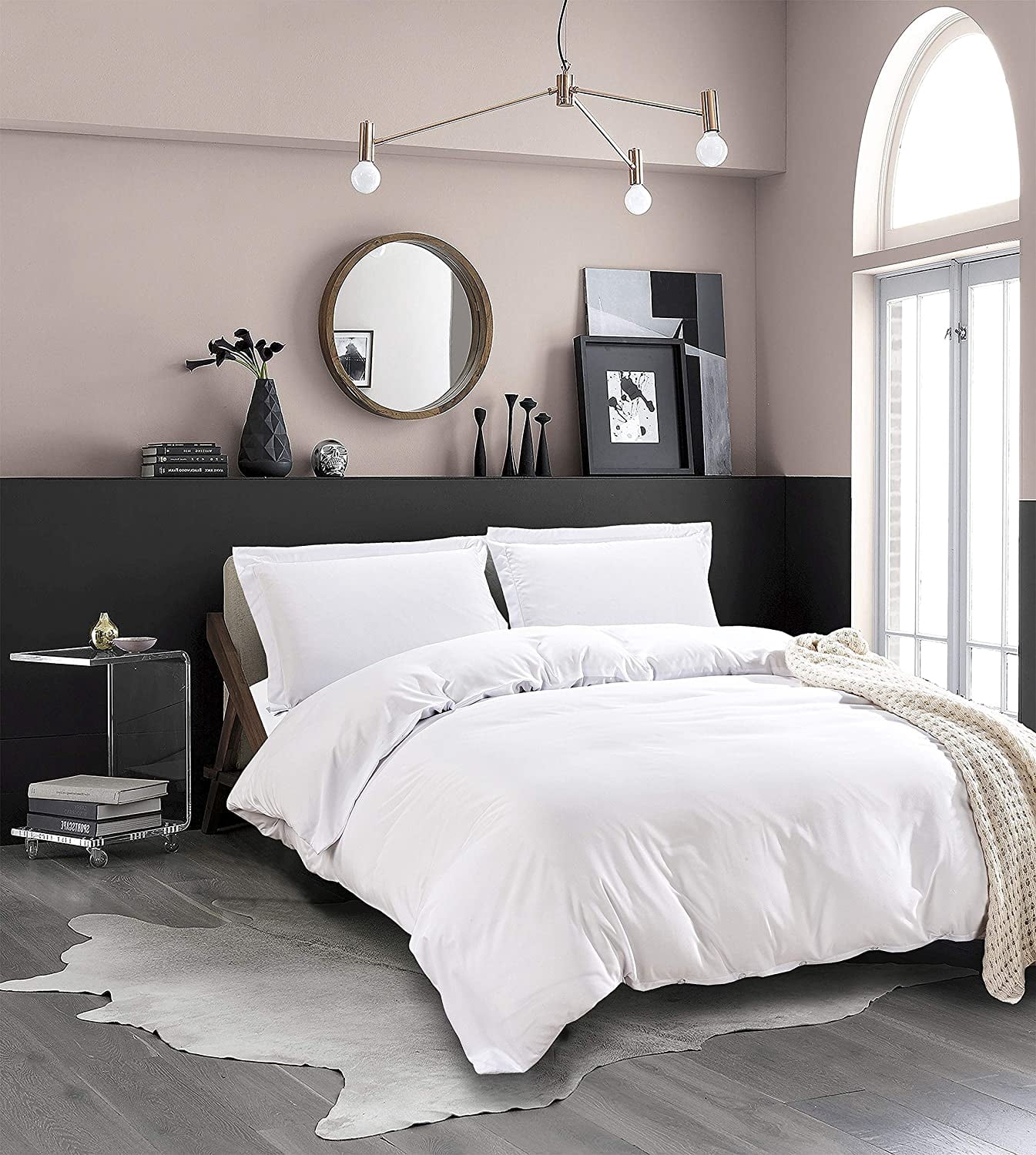 Comforter Cover with Button Closure and 2 Pillow Shams