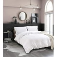 thumbnail image 2 of Elegant Comfort 3-Piece Duvet Cover Set, 1800 Premier, Button Closure, Solid Color - Cooling, Breathable Material- Wrinkle, Fade, Stain Resistant, Full/Queen, White, 2 of 3