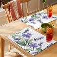 thumbnail image 4 of Spring Pastoral Floral Placemats Set of 1, Watercolor Purple Flowers Non-Slip Place Mats Washable Table Mats for Kitchen Dining Table Decorations Indoor/Outdoor, 4 of 9