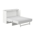 thumbnail image 6 of Northfield Queen Solid Wood Modern Murphy Bed Chest with Mattress in White, 6 of 7