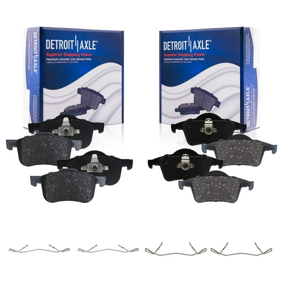 Detroit Axle - 4pc Brake Pads for Volvo S60 S80 V70 XC70, 4 Front & Rear Brake Pads Replacement
