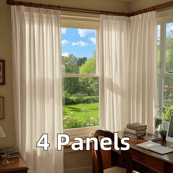 Multi-functional Velvet Curtains with Rod Pocket for Home Office, Thermal Insulated Super Soft Privacy Noise Reducing Light Filtering Velvet Drapes, 4 Panels