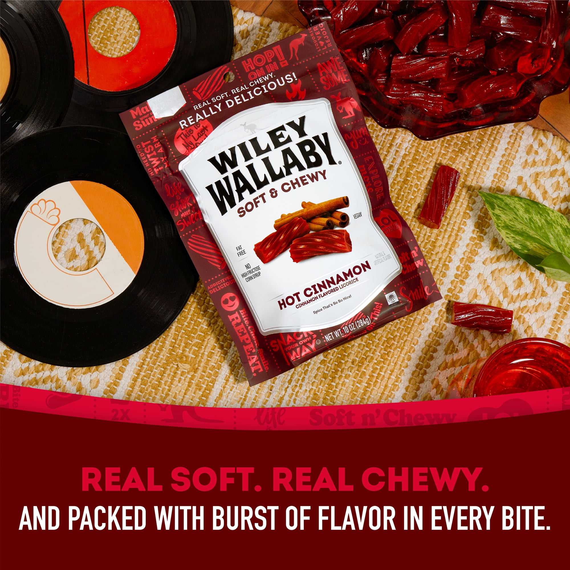 Wiley Wallaby Licorice 24 Ounce Classic Gourmet Soft & Chewy Australian Cinnamon Licorice Candy Twists, 2 Pack