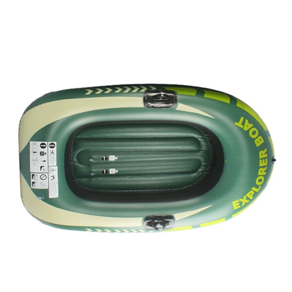PVC Summer Fun Boat, Inflatable PVC Canoe with 3 Chambers and Double Valves Great Addition for Lakes Beaches or Rivers