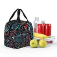 thumbnail image 4 of KLL Paisley Print Insulated Lunch Bag Women, Reusable Cute Tote Lunch Box for Adult & Men, Leakproof Cooler Lunch Bags for Work Office Travel Picnic, 4 of 5