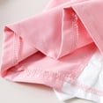 thumbnail image 5 of YDFCWXW Girl's Bow Short Dress Cute Ruffle Short Sleeve Casual Birthday Party Flowy Dresses (6-9 Months, Pink), 5 of 9