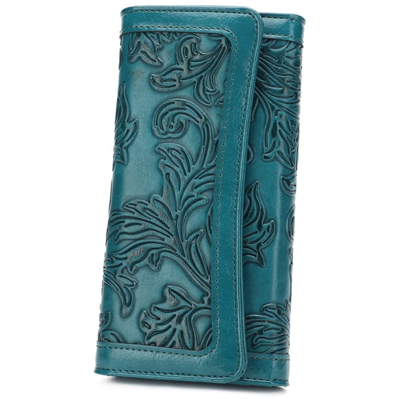 Cartera MEITRUE para mujer, piel, triple embrague, RFID, 19 x 3 x 10 cm