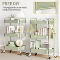 thumbnail image 3 of Organizador de almacenamiento Rolling Cart TOOLF de 3 niveles de metal con ruedas, 3 of 8