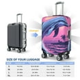 thumbnail image 3 of Cauagu Hawaiian Beach Dolphin Print Travel Luggage Cover,Travel Dust-proof Suitcase Cover Softside Suitcase Protector for 18-32inch,Not Included Suitcase, 3 of 8
