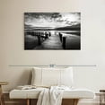 thumbnail image 2 of Elephant Stock Evening Dock Wall Art - Horizontal Canvas Wall Art - Living Room Wall Decor - Nautical Canvas - Black And Gray Decor By Mike Calascibetta - 39" x 26", 2 of 8