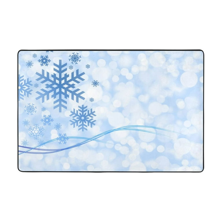 ZICANCN Area Rugs Doormat , Snow Crystals Cold Winter Facecloth