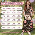 thumbnail image 7 of Uourmeti Girl's Maxi Dress Cute Hedgehog Flower Print Short Sleeve Dresses with Pockets Loose A-line Holiday Casual Dress for Girls, Size 7-8 Years, 7 of 7