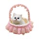 thumbnail image 1 of Cesta de flores con forma de gato de imitación, juguetes personalizados para niños, decoración acogedora para el hogar, adornos con botón de apertura, juguetes para gatos de 3 años o más., 1 of 7