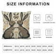 thumbnail image 5 of Qinduosi Easter Bunny Pillow Covers of Bow Rabbit Polka Dot Grey Stripes Decorative Throw Pillows Spring Holiday Pillow Cases Farmhouse Home Decor for Sofa Couch Porch White, 5 of 5
