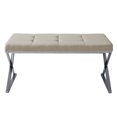 thumbnail image 4 of CorLiving Huntington X Shape Chrome Base Rectangular Fabric Bench, 4 of 5