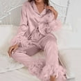 thumbnail image 2 of Fall-Winter Womens 2 Piece Long Sleeves Pajama Sets Women's Home Pocket Printed Pajama Set for Daily Home Wear, 2 of 7