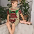 thumbnail image 4 of Fotbe Christmas Vintage Red Truck Pijama Estampada de 2 Piezas para Niños – Ropa de Dormir de Manga Corta Cómoda para Niños y Niñas, Camiseta y Shorts de Algodón-Large, 4 of 6