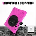 thumbnail image 6 of iPad 10.2 2020/2019 Case with Soft Screen Protector, iPad 8th Generation Case, iPad 7th Generation Case, Dteck Heavy Duty Rugged Shockproof Case with 360 Rotating Handle Stand, Rose, 6 of 6