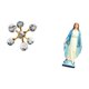 thumbnail image 5 of Figura de María, figurita de escritorio, figura esférica, adorno para estante, vidrio y resina, colección religiosa, diseño delicado, ideal, 5 of 8