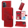 thumbnail image 3 of For Honor 400 Case Floral Pattern PU Leather Wallet Stand Phone Cover - Green, 3 of 5
