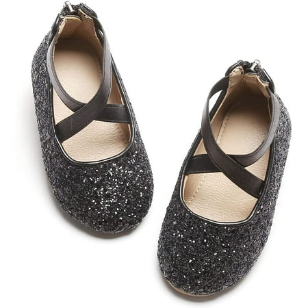 

Toddler Flower Girl Dress Shoes - Girl Ballet Flats Party School Shoes Wedding