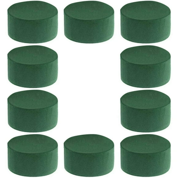 EASTIN 10 Round Floral Foam Blocks for Fresh & Artificial Flowers - 8x8x4CM