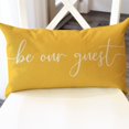 thumbnail image 2 of Farmhouse Throw Pillow Cover 12x20 Inch Be Our Guest Pillow Cover Beige Cozy Relax Decorations Lumbar Decorative Pillow Case for Home Guest Room Bedroom Essentials Couch Sofa Bed Decor, 2 of 6