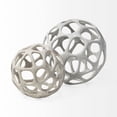 thumbnail image 2 of Mercana Spiro Hollow Decorative Orb In Rustic White 68932, 2 of 4