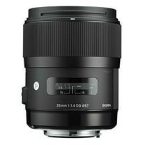 Sigma 340306 35mm F1.4 DG HSM Lens for Nikon (Black) - International Version (No Warranty)