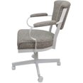 thumbnail image 3 of Swivel Metal Dining Caster Chair - Miami - Jetty June Tan Fabric - White, 3 of 4