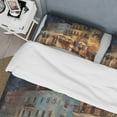 thumbnail image 4 of Designart "Gleaming Facades Brown And Green II" City Art Deco Bedding Covert Set - Industrial Brown Cityscapes Bed Set With 2 Shams, 4 of 6