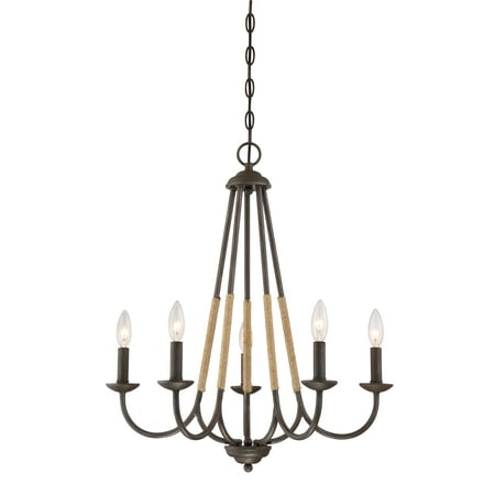 5 Light Rusty Nail With Rope Accents Chandelier 5 Light Rusty Nail With Rope Accents Chandelier