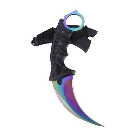 Multi Tactical Kydex Sheath Karambit Tactical Knife, Multi Color Claw Blade With Sheath For Camping Hunting EDC Collection ()
