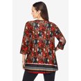 thumbnail image 3 of Jessica London Women's Plus Size Swing Tunic Oversized Long Blouse, 3 of 6