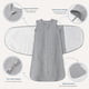 thumbnail image 2 of Saco de dormir para bebé ZIGJOY Swaddle 1.0 TOG 100% algodón gris, 2 of 5