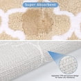 thumbnail image 4 of LLC Light Brown Beige Non-Slip Bath Mat - Luxuriously Fluffy Microfiber Material, Extra-Long 40 x 60 Inches, 4 of 5