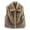 Brown-04, variant on Women Autumn Winter Sleeveless Faux Fur Vest Coat Faux Fox Fur Jacket Outwear