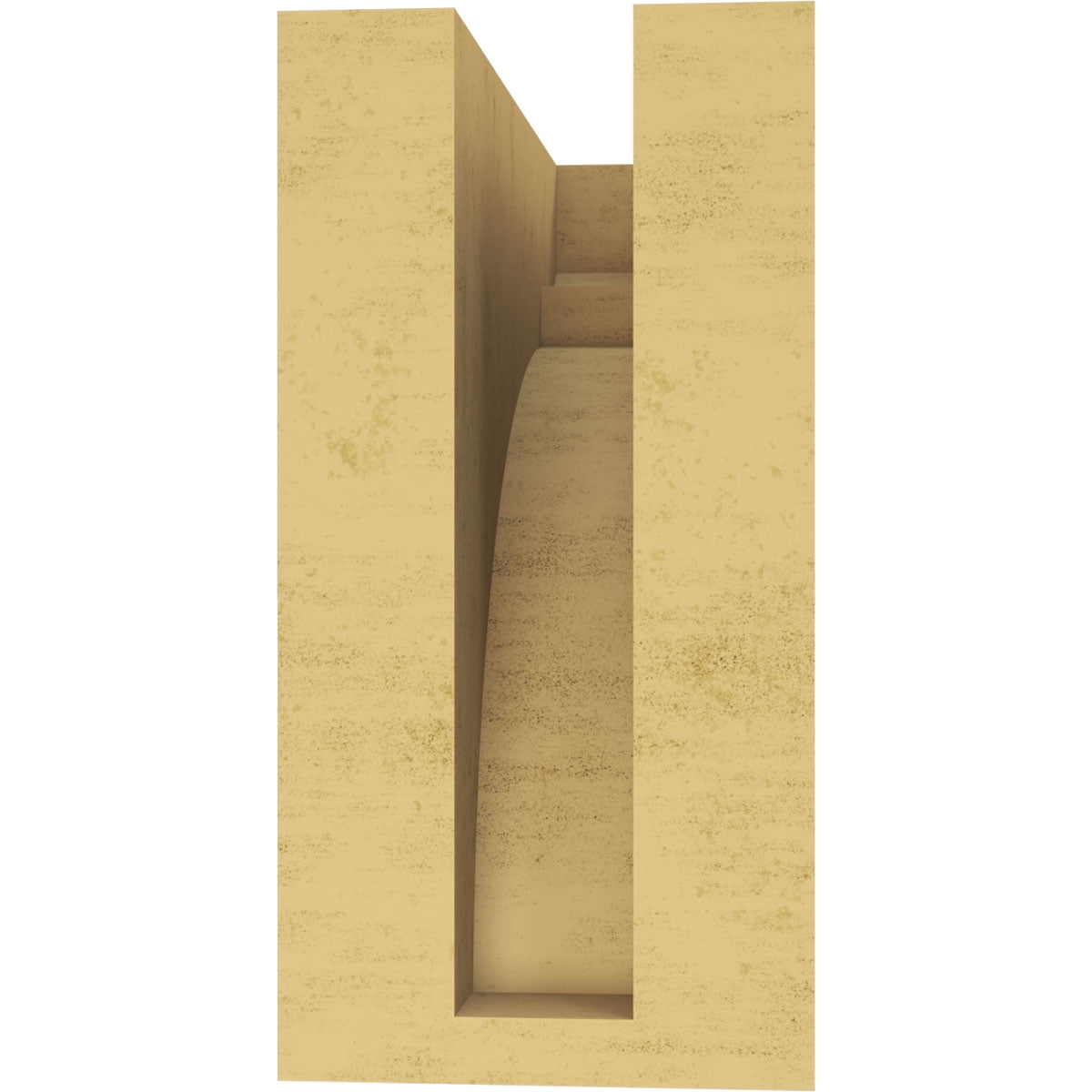3"W x 6"D x 6"H Classic Yorktown Rough Cedar Woodgrain TimberThane Corbel, Primed Tan