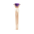 thumbnail image 3 of ANGARA Natural 0.8 Ct. Amethyst Solitaire Ring in 14K Rose Gold for Women (Ring Size: 3.5), 3 of 8