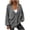 Gray, variant on Herrnalise Women's Fashion Knit V Neck Single Breasted Solid Color Knit Cardigan Loose Sweater