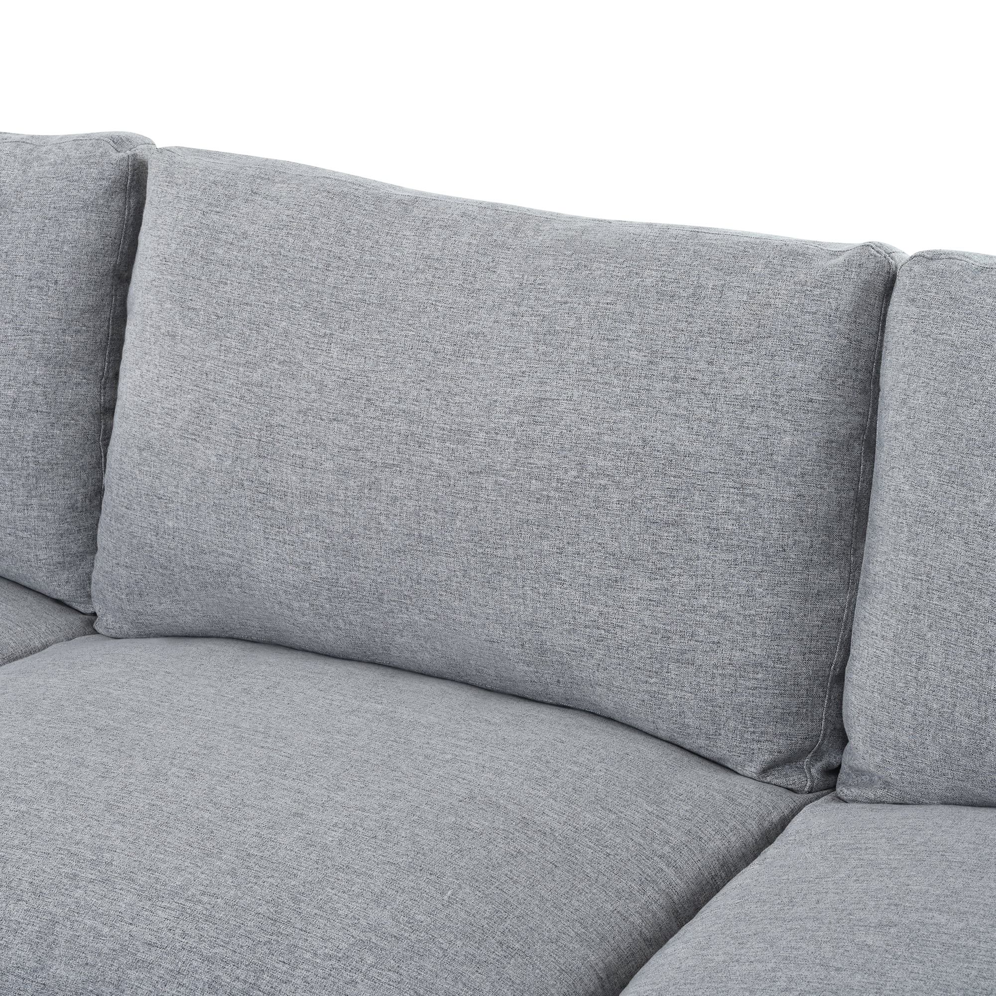 Mintazer 128" Large U-Shaped Modular Sectional Sofa with 2 Removable Ottomans, Chenille Upholstered 6 Piece Sofa with Cushions for Living Room, Grey