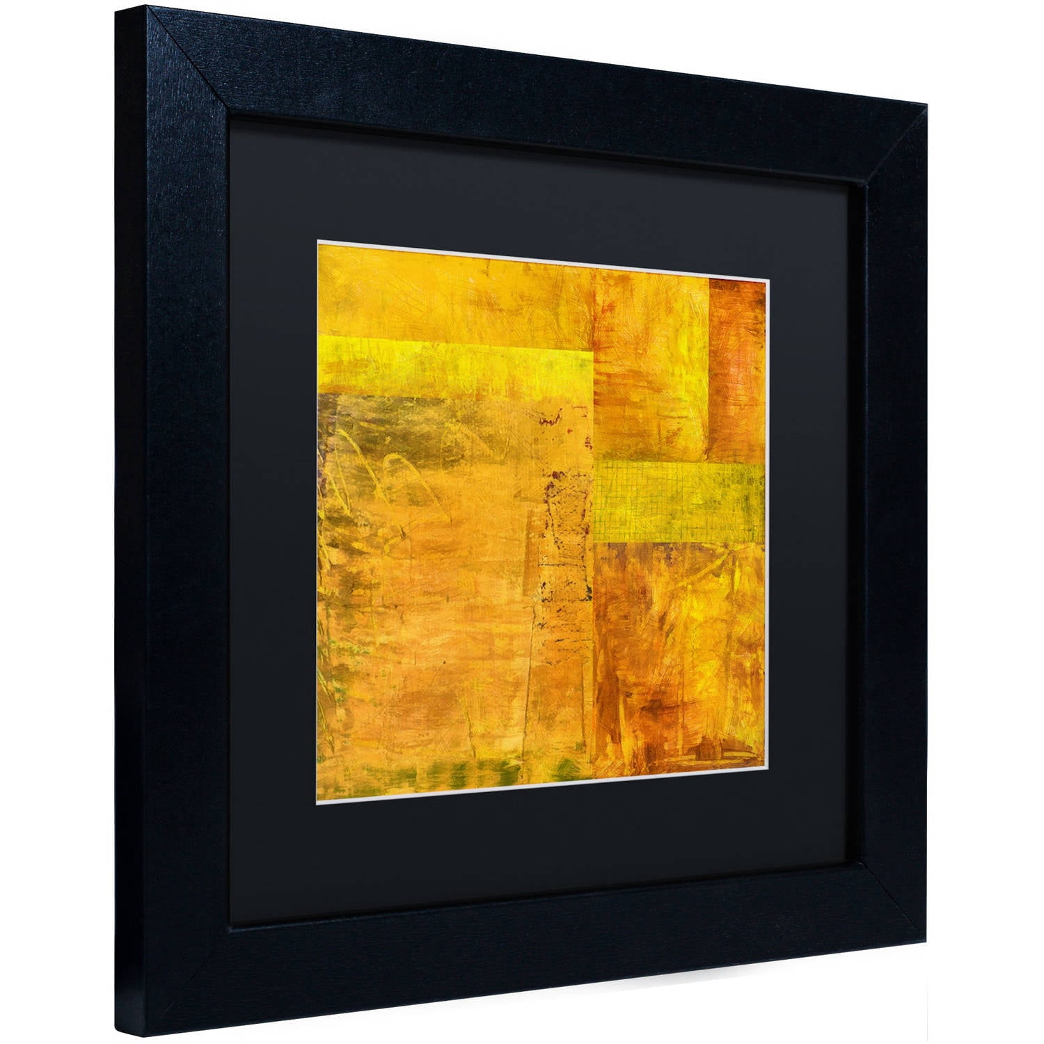 Trademark Fine Art "Essence of Yellow 2" Canvas Art by Michelle Calkins, Black Matte, Black Frame