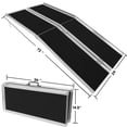 thumbnail image 3 of ECCPP Multifold Wheelchair Ramp 6ft Non Skid Threshold Ramp Aluminum Foldable Mobility Scooter Ramp Handicap Ramp for Steps, Home, Stairs, Doorways, 3 of 6