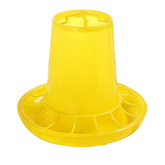 Clearance! Chicken Feed Bucket Convenient Chicken Feed Bucket PE Strong toughness Portable Poultry Garden Feeder Automatic Feeders,Yellow