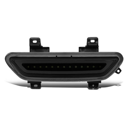 Backup Light Housing - For 2015 to 2018 Ford Mustang LED Neon Shape Third 3rd Tail Brake Light Reverse / Back Up Rear Fog Lamp Smoked Housing 16 17