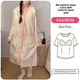 thumbnail image 5 of Ropa de dormir de maternidad de manga larga para verano, camisón ligero con almohadilla para el pecho, ropa de lactancia para mujeres embarazadas, 5 of 5