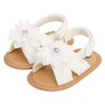thumbnail image 1 of Wangsaura Baby Girls Princess Sandals, Rhinestone Flower Anti-Skid Soft Sole Shoes, 1 of 9