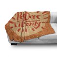 thumbnail image 3 of Saying Soft Flannel Fleece Throw Blanket, Positive Vibes Only Hand Lettering Words on Doodle Background, Cozy Plush for Indoor and Outdoor Use, 50" x 70", Burnt Orange Vermilion, by Ambesonne, 3 of 6